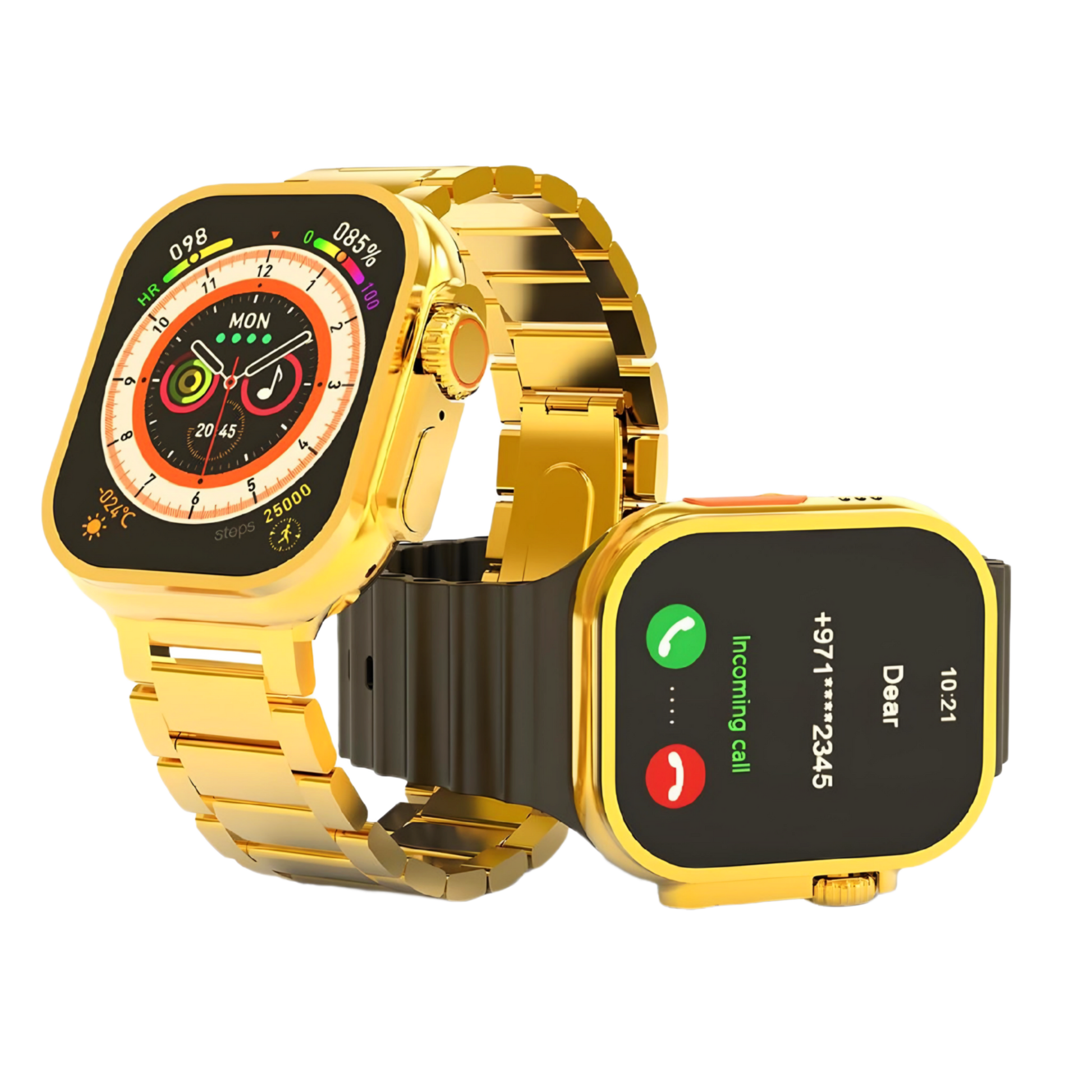 Gold Smart Watch + 2 Straps - NF Collections